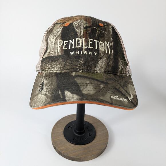 Pendleton Whiskey Men's Trucker Hat Woods Camo Baseball Cap Mesh Snapback Rodeo - Picture 1 of 16